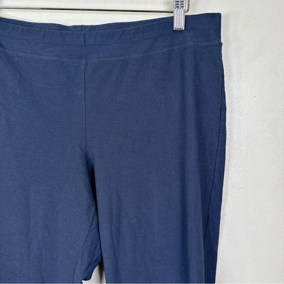 Eileen Fisher  Womens Size Large Blue Crepe Pull On Ankle Pant - Picture 5 of 13